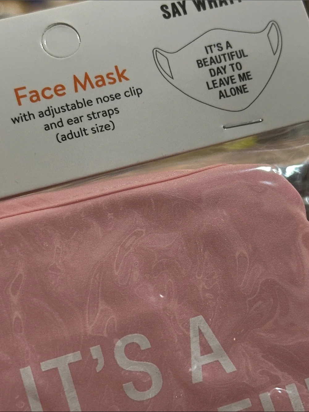 Pink Graphic Face Mask 1326